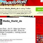 MediaMarkt twittert über iPad