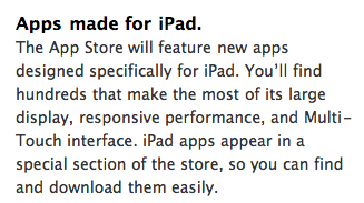 iPad app store