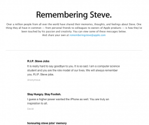Steve Jobs Kondolenzschreiben bei Apple