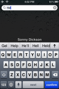 geheime Autokorrektur des iPhones Sonny Dickson
